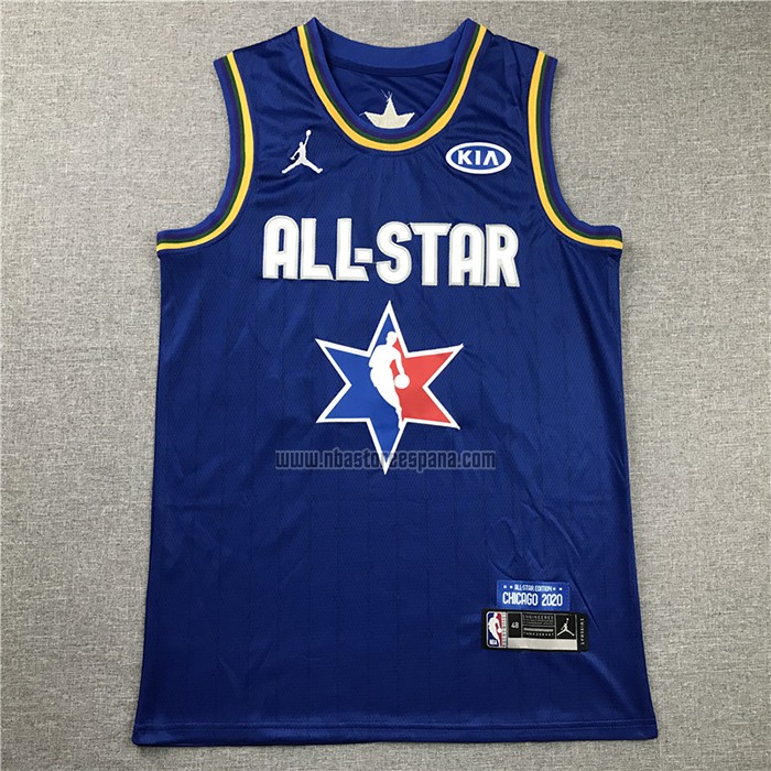 Camiseta All Star 2020 Milwaukee Bucks Giannis Antetokounmpo NO 34 Azul